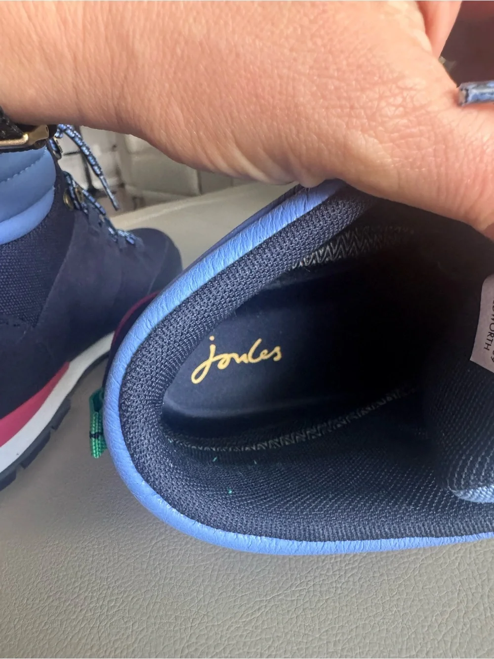Joules Two-Tone Blue Hiking Boots - Navy & Light Blue
